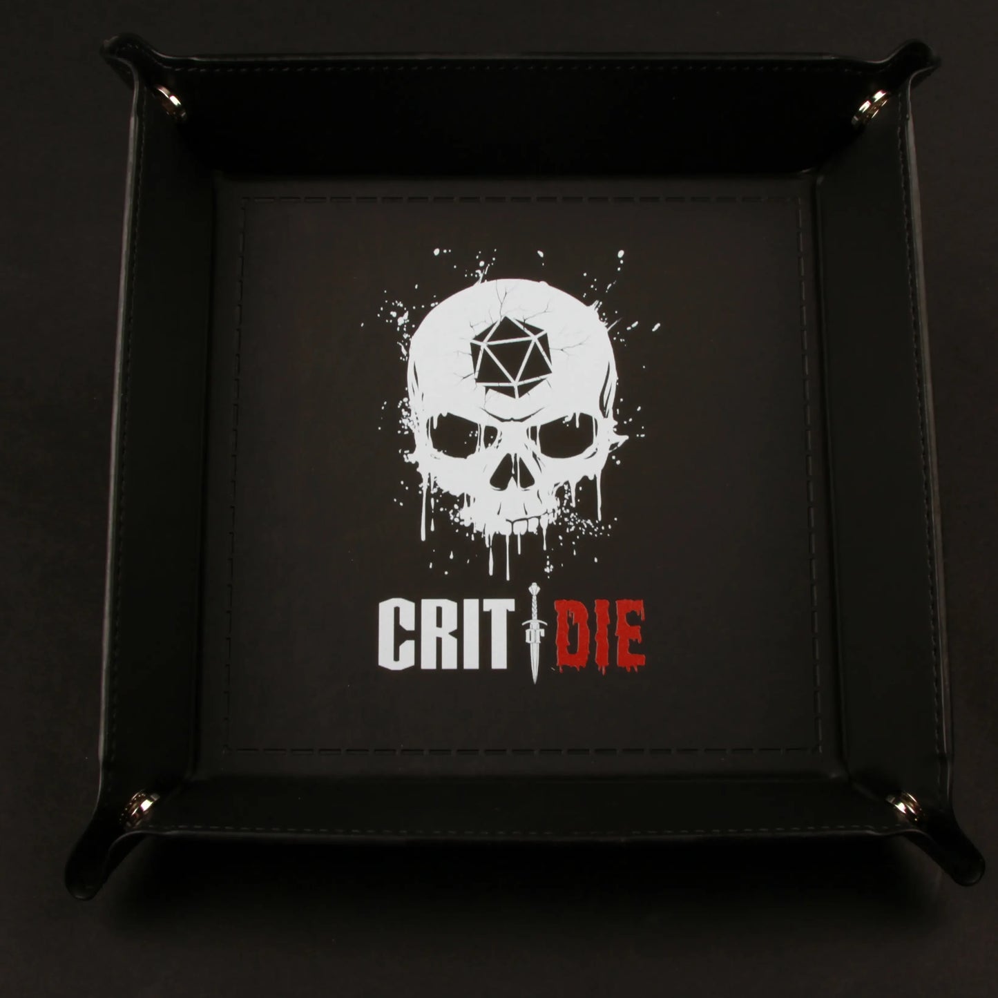 Black Leather Dice Tray